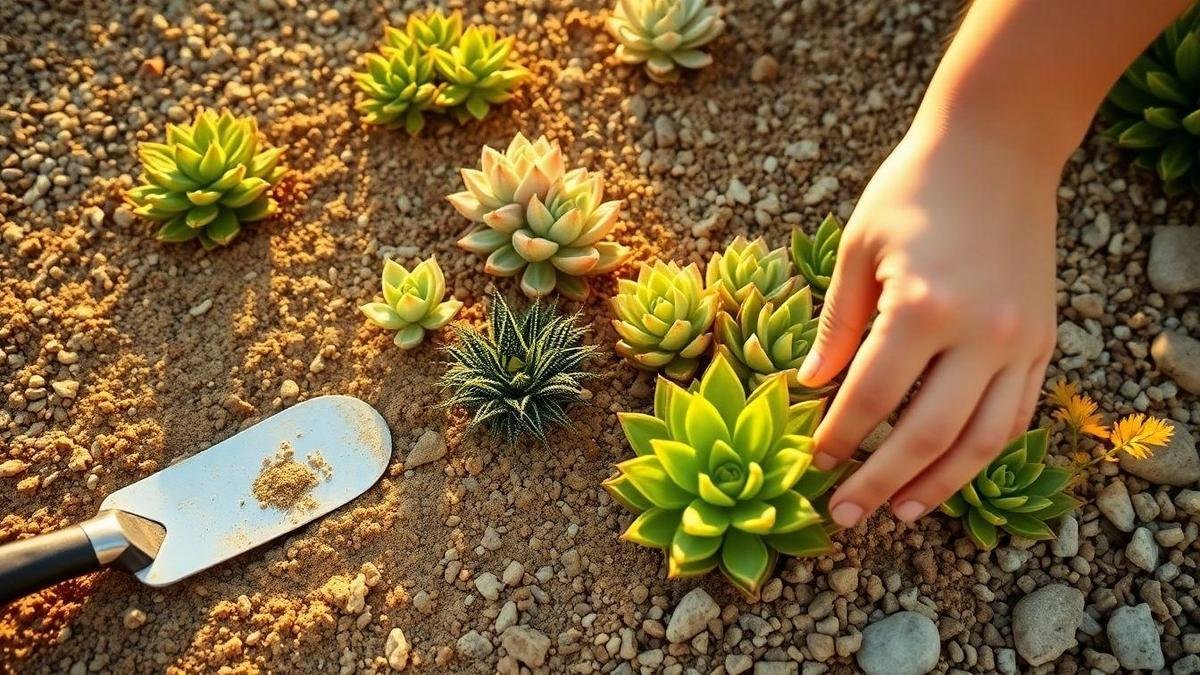How I prepare soil and plant for succulents for xeriscaping and planting succulents for water conservation