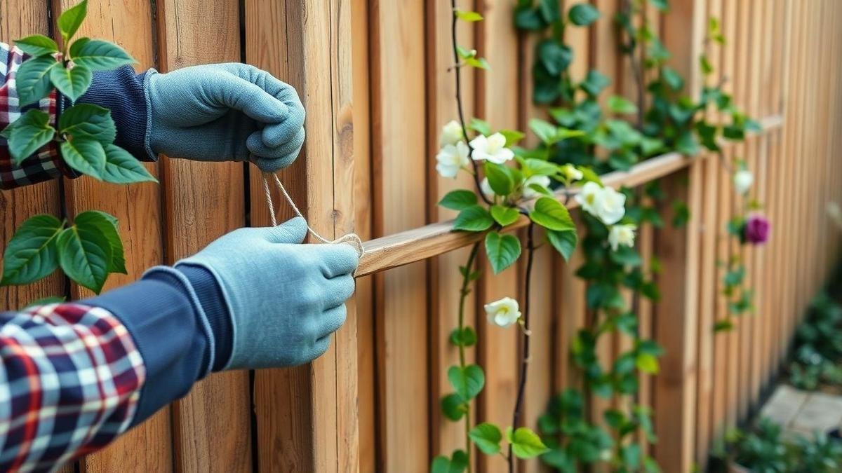 How I Train Climbers on Fences and Build Support Systems for Climbing Plants