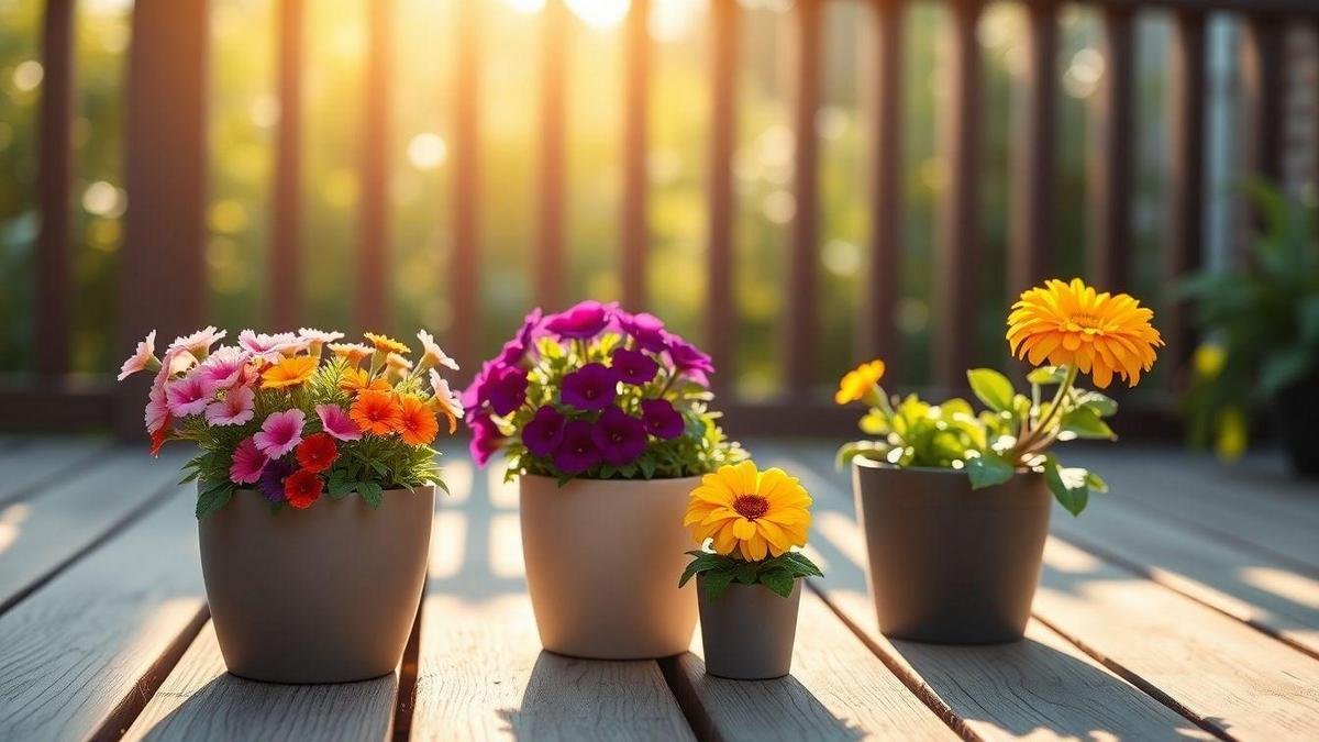 I grow compact flowering plants for patio containers to add color without crowding