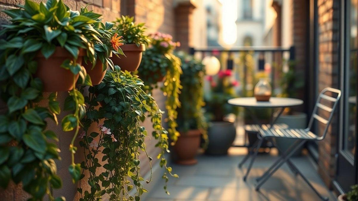 I use trailing plants for small patio containers to save floor space and add drama