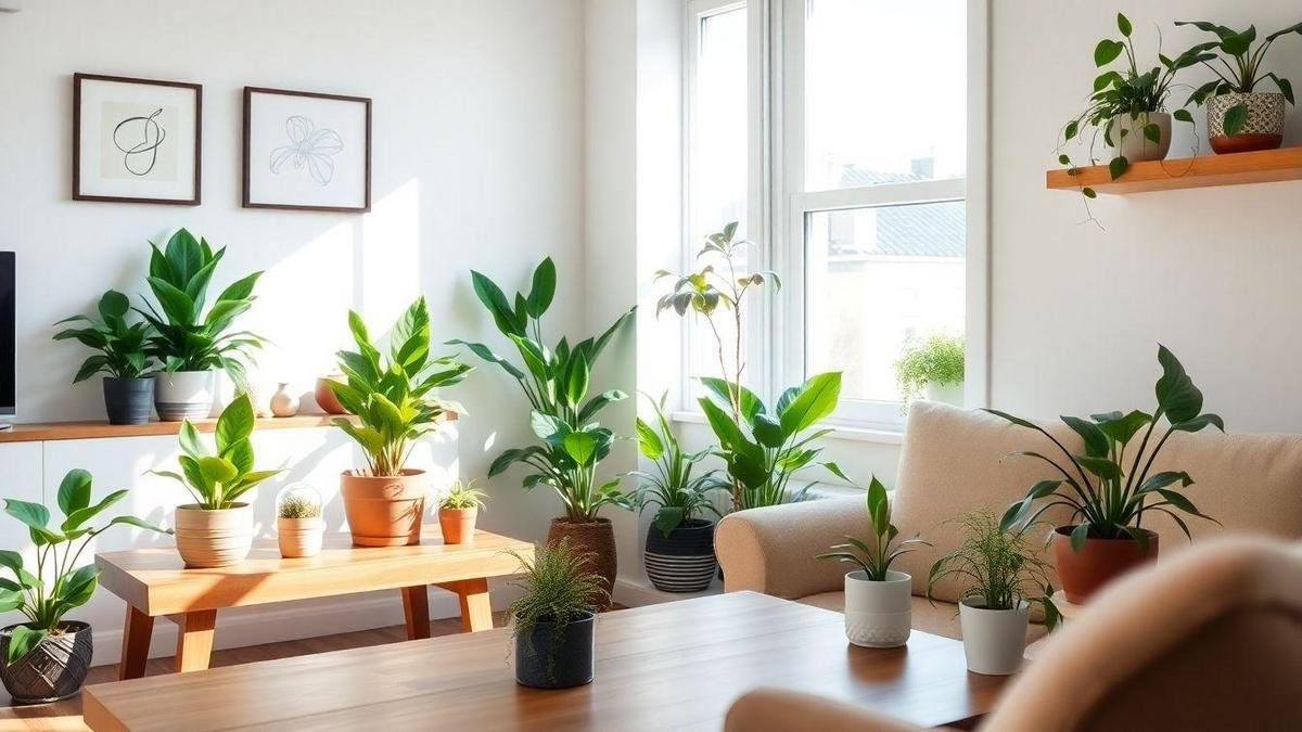 Where I put small indoor plants that clean air to get the most benefit