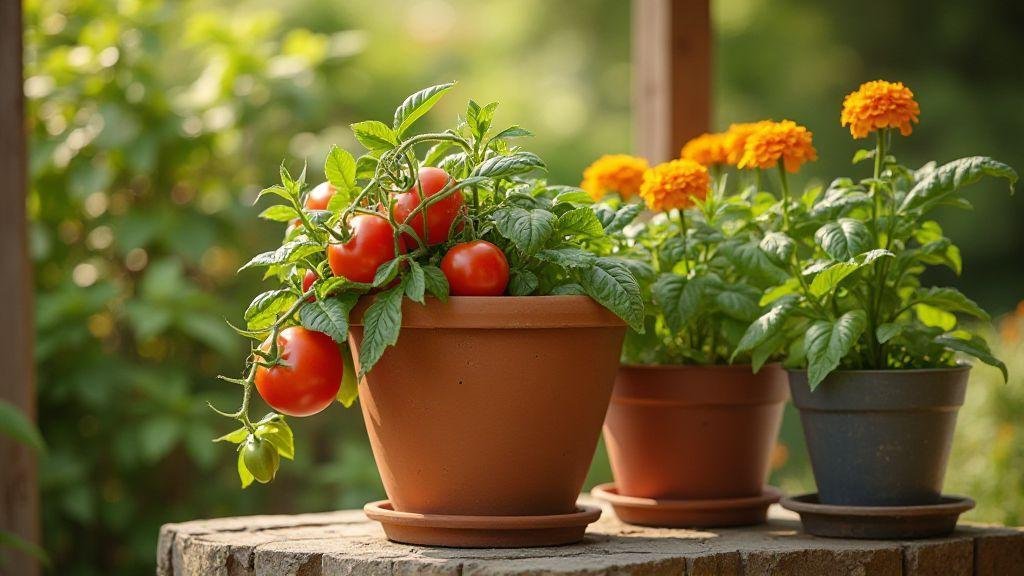 companion-planting-guide-for-tomatoes-basil-and-marigolds-in-containers-grow-bigger-harvests-deter-p